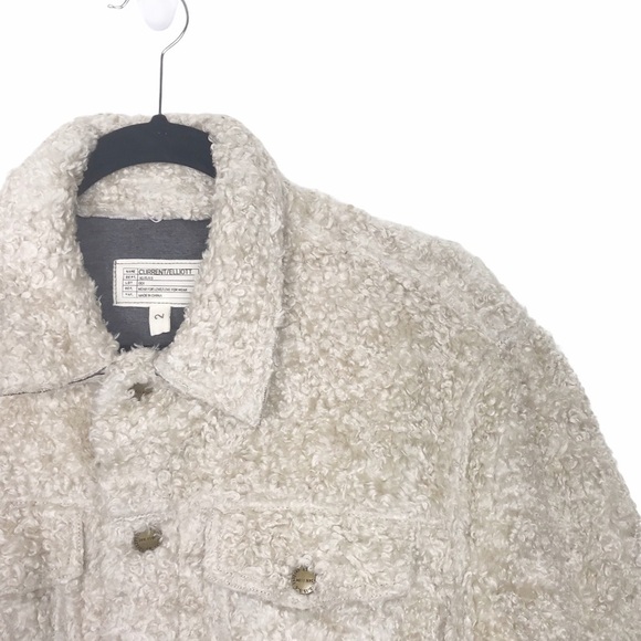 Current Elliott Ivory Teddy Trucker Jacket - Picture 6 of 7